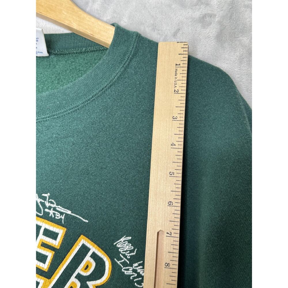 Vtg Green Bay Packers Sweatshirt Mens 2XL Green Crewneck NFL Football Delta 90s - Picture 10 of 12